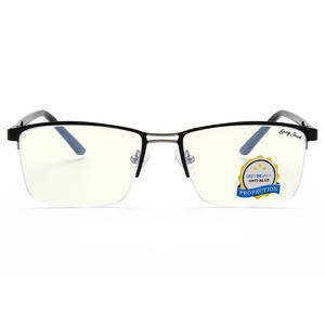 Nouvelles lunettes anti-lumière bleue semi-cerclées en métal, style export, monture rectangulaire unisexe adulte 5153 - Product Image 3