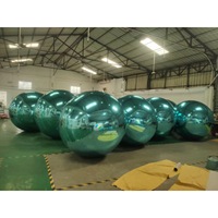 Vente en gros boule réfléchissante géante en pvc, ballon miroir suspendu, boule miroir gonflable décorative