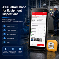 Téléphone de patrouille A13 pour les inspections d'équipements avec application OGPcloud, formulaires numériques et preuves photographiques