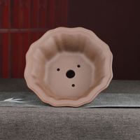 Pot à bonsaï en argile violette Yixing de style vintage, non émaillé, en forme de fleur, cuit au bois, pour jardin intérieur/extérieur, pour usage domestique au sol