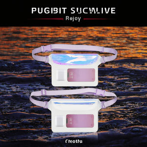 QIHANG Nouvelle Sacoche de Téléphone Portable Étanche en PVC pour Sports de Plein Air, Sac Banane Bandoulière Tendance Laser Coloré pour iPhone, Plongée et Natation - Product Image 3