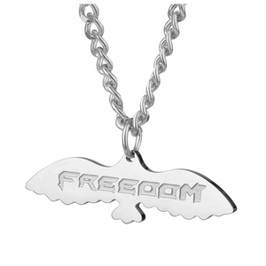 Collar con Colgante de Acero Inoxidable. Cadena de Suéter Estilo Hip-Hop con <span class=keywords><strong>Paloma</strong></span> de <span class=keywords><strong>la</strong></span> Paz y Águila, Apta para Hombres y Mujeres - Product Image 5