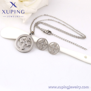 63425 xuping Stainless Steel Jewelry Fashion Elegant Simple Cross <strong>Jewlery</strong> Set - Product Image 5