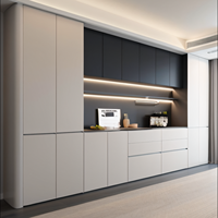 Buffet moderne de luxe en bois avec tiroirs, meuble de rangement blanc pour salon