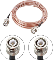 Cable coaxial RF de baja pérdida RG178 de 25 pies con conectores BNC macho a BNC macho