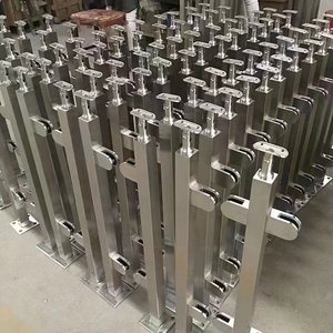 Lan can lan can lan can ngoài trời lan can cầu thang có thể điều chỉnh kính cầu thang phần cứng bằng thép không gỉ cho lan can kính - Product Image 5