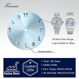 Pièces de montre en métal avec cadran de 29mm, chiffres arabes, motif vertical, <span class=keywords><strong>mouvement</strong></span> <span class=keywords><strong>automatique</strong></span> japonais NH35 Miyota8215, accessoires - Product Image 1