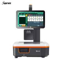 Système de point de vente tout-en-un AI Scale avec imprimante thermique et scanner de codes à barres pour supermarchés Support OEM & ODM personnalisé