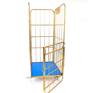 Carrello Portabiancheria in Acciaio Dorato <span class=keywords><strong>con</strong></span> Ruote, Cesto per Bucato Personalizzato, Capacità 500kg - Product Image 4
