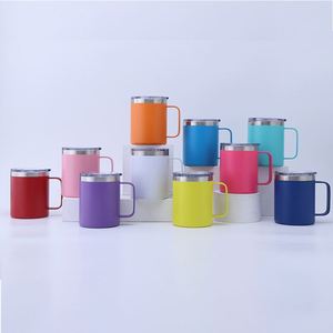 Wholesale Insulated Custom Blank Sublimation Tumbler Double Wall <b>Mug</b> Vacuum Metal Tea Coffee Stainless Steel <b>Mugs</b> with Handle - Product Image 4