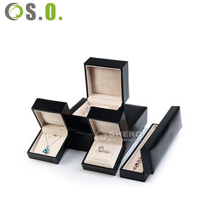 Custom logo <b>Black</b> <b>Jewellery</b> Packaging <b>Box</b> Ring Necklace Pu LeatherJewelry Packing Gift <b>Box</b> - Product Image 6