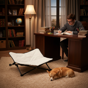 부드러운 접이식 강아지 침대 스틸 애완동물 접이식 침대 실외 가정용 애완동물 관리 용품 스포츠 및 엔터테인먼트 제품 - Product Image 1