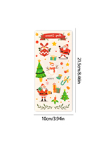 Stiker Tato Temporer Natal Kartun Lucu Kustom Tahan Air Santa Pohon Manusia Salju Seni Tubuh Liburan OEM Grosir