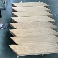 Parquet en bois d'ingénierie de luxe, chêne européen, chevron, 15 mm, système à languettes et rainures, finition brossée AB, multicouche