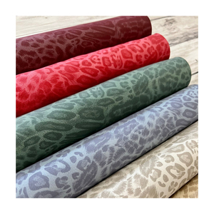18x53IN En Gros Léopard Guépard Imprimer Camouflage PU Daim Yangbuck Cuir <span class=keywords><strong>Synthétique</strong></span> Pour Ordinateur Portable Couverture Arcs Artisanat DIY - Product Image 1