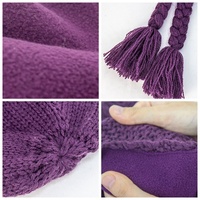 Chapeau d'hiver tricoté en laine pour enfants, vente en gros, en feutre, pour petites filles, bonnet à rabat, mignon