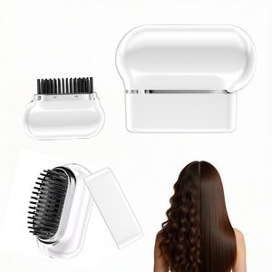 Rechargeable Wireless Portable 4 Speed Temperature Control Cordless <b>Heat</b>-Resistant Shell Travel Hair Straightener <b>Comb</b> - Product Image 4
