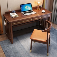 Nuevo Conjunto de Silla y Escritorio de Madera Maciza Estilo Chino, de Lujo Ligero y Alta Gama, para Computadora de Escritorio, Hogar, Oficina, Estudiantes