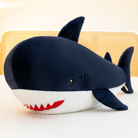 Oreiller super doux en forme de requin - Jouet en peluche câlin pour lit et canapé, oreiller corporel à câliner, cadeau d'anniversaire parfait pour femmes et enfants