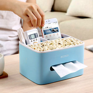 <span class=keywords><strong>Ecoco</strong></span>-caja de almacenamiento de escritorio multifuncional para ahorro de espacio, estuche de Control remoto, organizador de cosméticos, soporte de succión, cubierta de tejido - Product Image 4