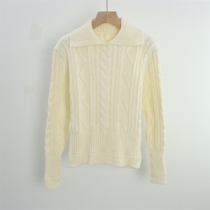 Maglione da <span class=keywords><strong>Donna</strong></span> Personalizzato in <span class=keywords><strong>Maglia</strong></span> a Collo Alto, <span class=keywords><strong>Beige</strong></span>, a Maniche Lunghe, Casual e alla Moda, all'Ingrosso - Product Image 2