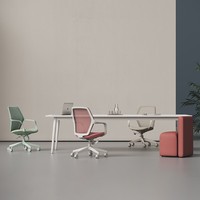 Chaise de bureau exécutive ergonomique moderne en bois, dossier ouvert, accoudoirs fixes, base métallique, soutien lombaire, pivotante et confortable, pour hôpital