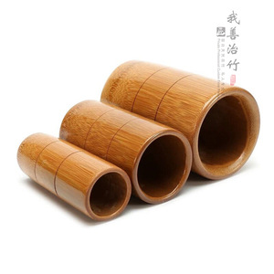 Bamboo Cupping Jars Round 3Pcs Pain Relief Therapy Tools For Acupuncture And Moxibustion Use Chongqing Origin ZH 01 - Product Image 1