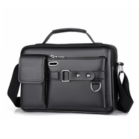 Bolso bandolera de piel sintética con logotipo personalizado para hombre, Bolso tipo mensajero, Bolso tipo bandolera para trabajar al aire libre