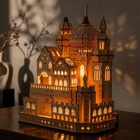 Rompecabezas de Madera 3D Personalizado, Elegante Castillo Romántico, Maqueta de Mansión Majestuosa para Decoración de Recepción de Bodas