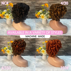 SDD Machine Made Full Density <span class=keywords><strong>Bob</strong></span> Perruque Cheveux Longs Brésiliens avec Bouncy Curl Body Wave Lace Front HD Perruque - Product Image 3