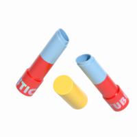 Petits tubes à rouge à lèvres ronds écologiques portables 4,8 ml en PP ABS, contenants cosmétiques entièrement en plastique pour l'emballage de baume à lèvres