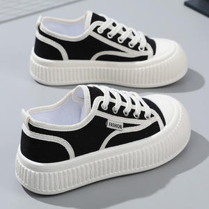 Nuevos Mocasines de Lona 2026, Zapatos Deportivos de Moda para Primavera, Otoño y Verano, con Suela Gruesa, Cierre de Cordones, Parte Superior de PU, Antideslizantes, para Estudiantes - Product Image 4