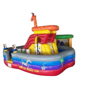 <span class=keywords><strong>Parco</strong></span> <span class=keywords><strong>Giochi</strong></span> Gonfiabile a Tema Zoo 7x5m con Scivolo e Trampolino - Attrezzatura per Città del Divertimento all'Aperto con Design Gratuito - Product Image 3