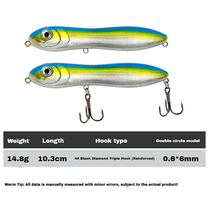 Vente en gros Dovesun Leurre Minnow de pêche au <span class=keywords><strong>poisson</strong></span>-chat, de bonne qualité, attrayant, avec perles sonores, en ABS, pour eau douce - Product Image 6