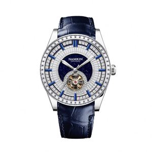 Montres mécaniques automatiques de luxe personnalisées pour hommes, avec diamants creux, 2025 - Product Image 1