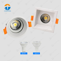 Nuevo diseño Trimless MR16 GU10 Led Downlight ajustar Cob Down lámparas accesorio de carcasa empotrado Spot Down Light para Hotel Downlights