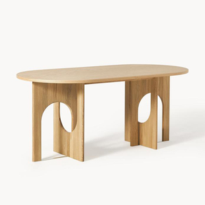 JINS Mobilier de maison moderne à bas prix et à forte demande Taille personnalisée Table rectangulaire en dalle de bois pour restaurant en noyer massif - Product Image 1