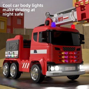 <span class=keywords><strong>Camion</strong></span> de pompiers électrique en plastique pour enfants - Jouet d'ingénierie télécommandé rechargeable pour garçons et filles, parfait pour les moments parent-enfant - Product Image 3