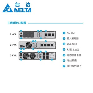 Delta Rt-2K 2Kva 1800W Onduleur en ligne pour centre de données informatique avec écran LCD - Product Image 2