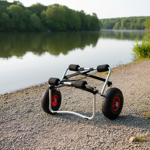 Carrito de Transporte Plegable para Kayak de Aluminio con 2 Ruedas Rojas - Product Image 2