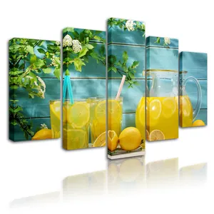 Tường nghệ thuật mùa xuân hình ảnh bức tranh hình ảnh Nhà tường trang trí nội thất hiện đại in trái cây cho nhà bếp tường nghệ thuật 5 Bảng điều chỉnh đóng khung vải 20 Bộ
