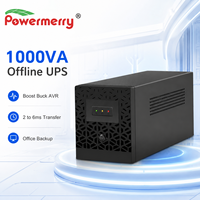 Onduleur hors ligne 1000VA avec AVR Boost et Buck, démarrage à froid, relance automatique, transfert en 2 à 6 ms, onde sinusoïdale simulée pour équipement de bureau