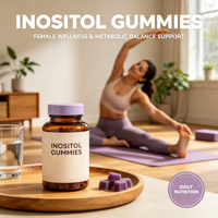 Gummies au complexe d'inositol enrichies en folate pour le bien-être des femmes