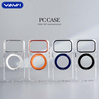 Étui magnétique haute transparence VAWI B396 avec protection à 360° °   Support Rotatif pour iPhone 17 Pro Max – Coque de Téléphone Antichoc Transparente