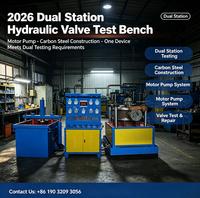 Vanne hydraulique double station 2026 pour pompe à moteur de banc, construction en acier au carbone, un appareil répondant à deux exigences de test