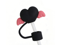Couvre-pailles en silicone, design mignon de dessin animé, bouchons anti-poussière réutilisables pour pailles de 10 mm, gobelets Stanley et bouteilles d'eau