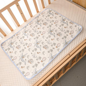 Tapis <span class=keywords><strong>à</strong></span> <span class=keywords><strong>langer</strong></span> pour bébé 70x90 cm <span class=keywords><strong>à</strong></span> absorption rapide imperméable mousseline de coton pour bébé - Product Image 4