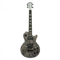 Guitare électrique en acajou de style Les Paul, édition limitée, Eastern Music Hardluck Kings BOSSMAN SNAKESKIN BOOTS, avec étui rigide