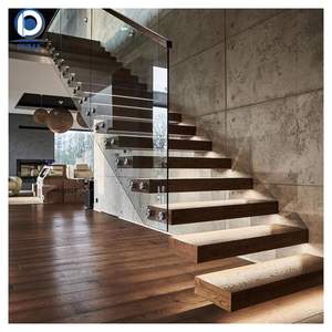 Escalera recta de madera económica Buena calidad Madera maciza Diseño práctico Fácil montaje para propiedades de <span class=keywords><strong>alquiler</strong></span> - Product Image 4