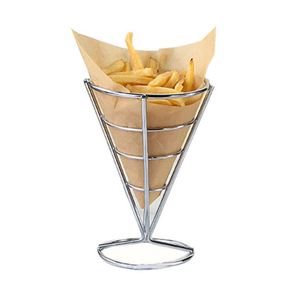 Support à frites avec coupelles à sauce, porte-snacks en métal, passoires pour frites et usage en restaurant - Product Image 3